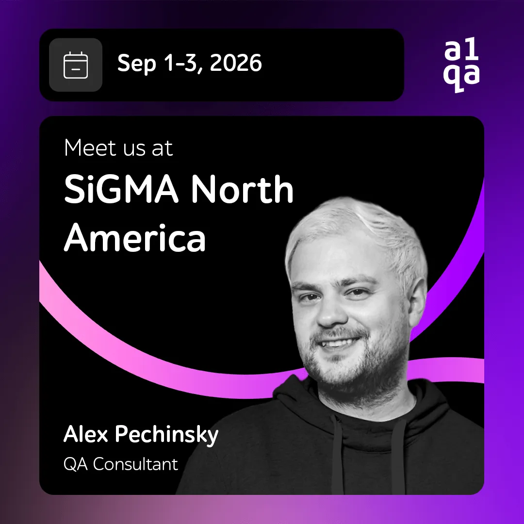 Alex Pechinsky, consultor de QA de a1qa, en SiGMA North America 2026